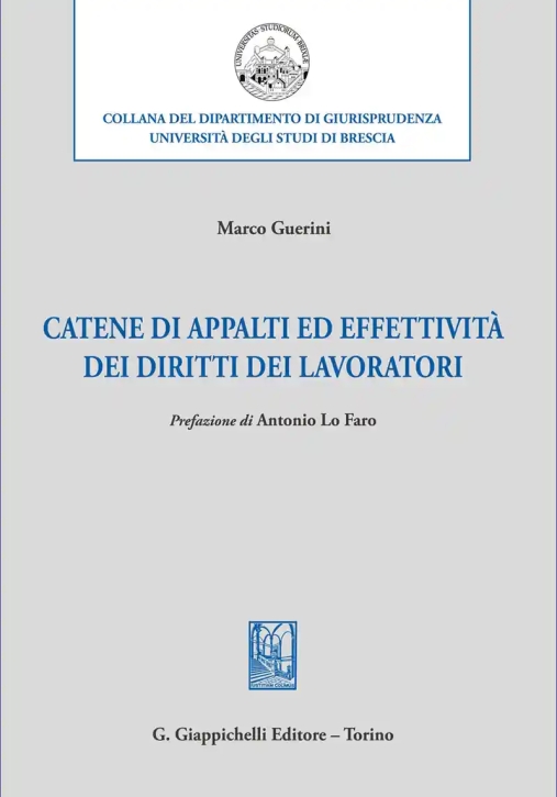 Immagine 0 di Catene Di Appalti Effettivita' Dir.lavor