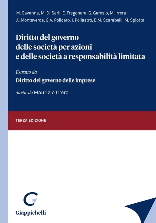 Immagine 0 di Diritto Governo Societ? Estratto 3ed.