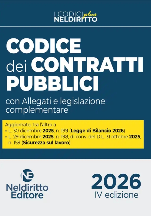 Immagine 0 di Codice Contratti Pubblici Plus 2026 4ed.