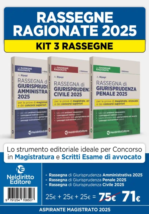 Immagine 0 di Kit Rassegna 2025 3vol.magistratura