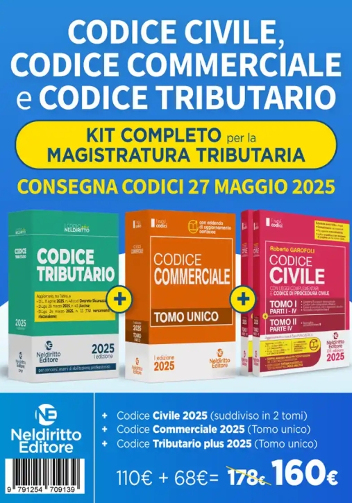 Immagine 0 di Kit 3v - Magistratura Tributaria - Civile + Commerciale + Tributario