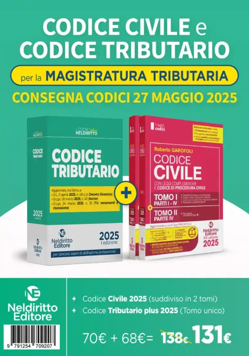 Immagine 0 di Kit 2v - Magistratura Tributaria 2025 - Civile + Tributario