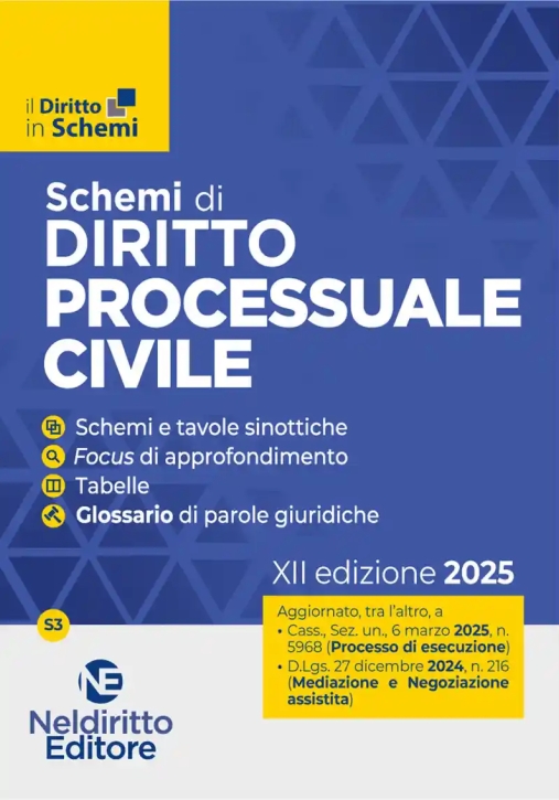 Immagine 0 di Schemi Diritto Processuale Civile 2025