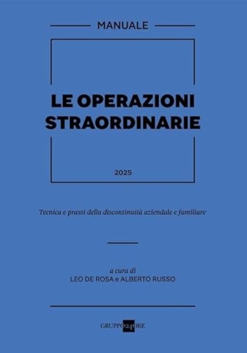 Immagine 0 di Manuale Operazioni Straordinarie 2025