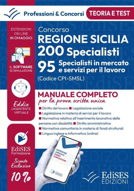 Immagine 0 di 200 Specialisti Centri Impiego - Regione Sicilia - Teoria + Quiz