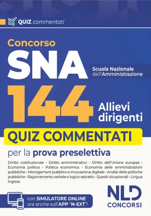 Immagine 0 di 144 Allievi Dirigenti Sna 2025 Quiz