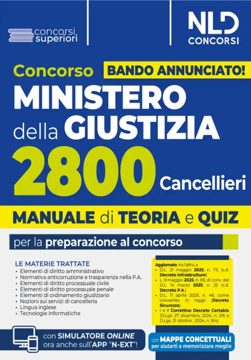 Immagine 0 di 2800 Cancellieri Min.giustizia 2025