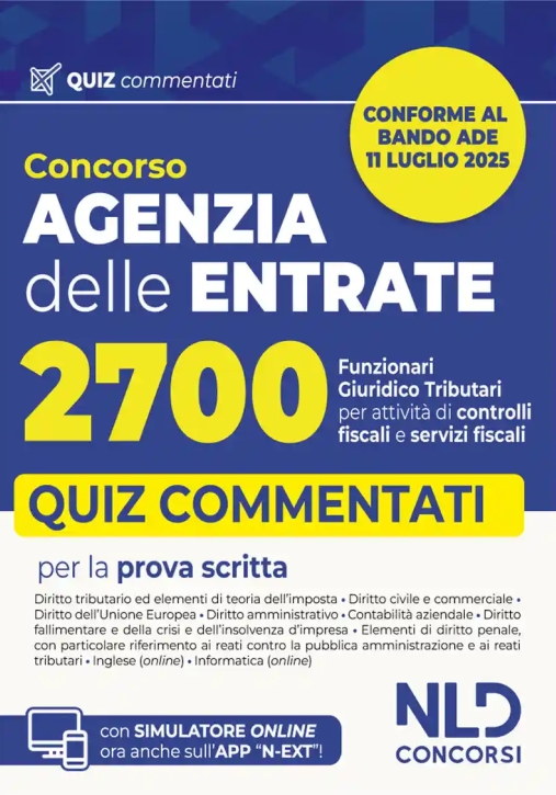 Immagine 0 di 2700 Funzionari Giur.trib.entrate Quiz