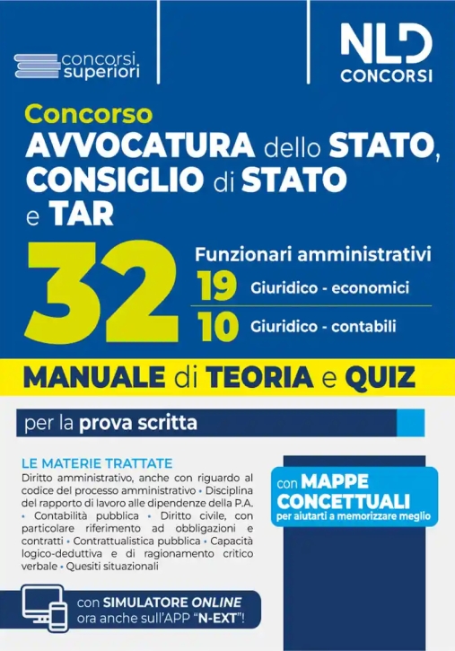 Immagine 0 di 32 Funzionari Amministrativi - Avvocatura E Tar - Teoria + Quiz