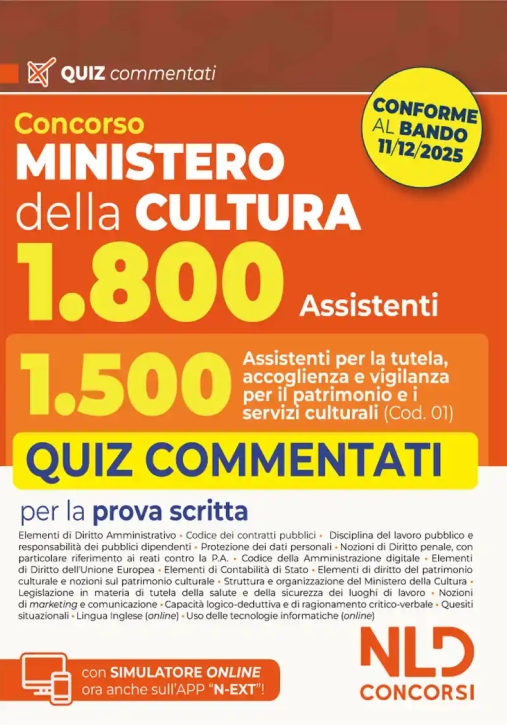 Immagine 0 di 1500 Assistenti - Mic Accoglienza E Vigilanza - Quiz Commentati