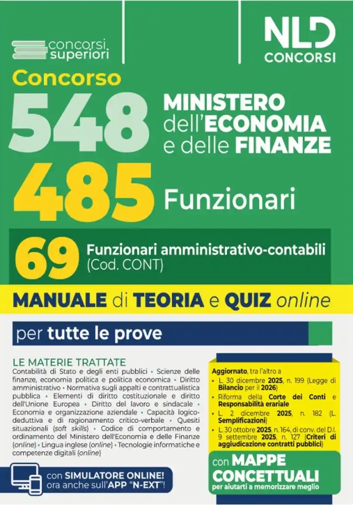 Immagine 0 di 584 Mef - Funzionari Amministrativi Contabili - Teoria + Quiz