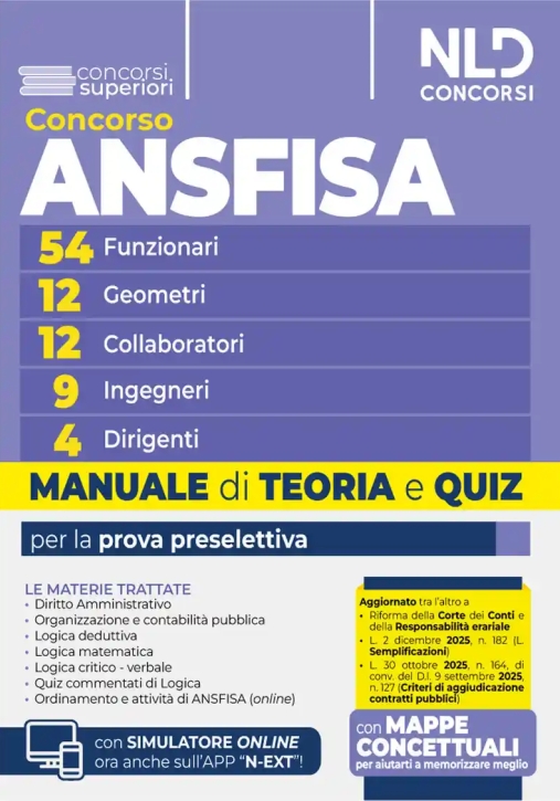 Immagine 0 di Concorso Ansfisa Prova Presel.vari Prof.