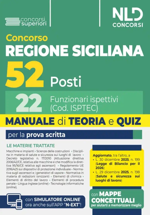 Immagine 0 di 52 Funzionari Ispettivi - Regione Siciliana - Teoria + Quiz