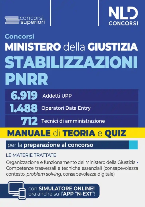 Immagine 0 di Stabilizzazioni Pnrr Ministero Giustizia