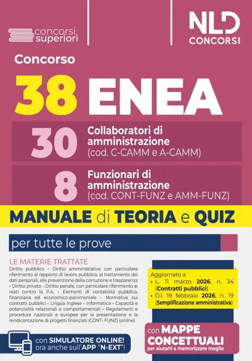 Immagine 0 di Concorso 38 Posti Enea 2026