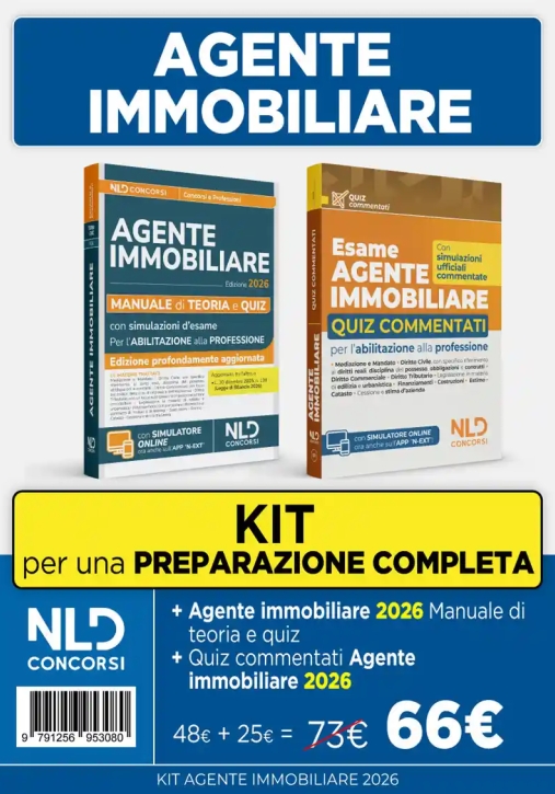 Immagine 0 di Kit 2v - Agente Immobiliare - Teoria + Quiz