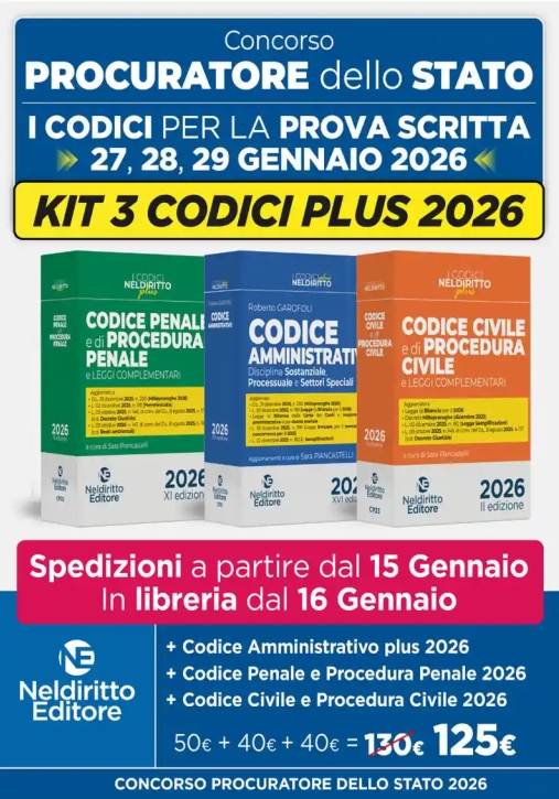 Immagine 0 di Kit Procuratore Stato 3 Vol.2026 Plus