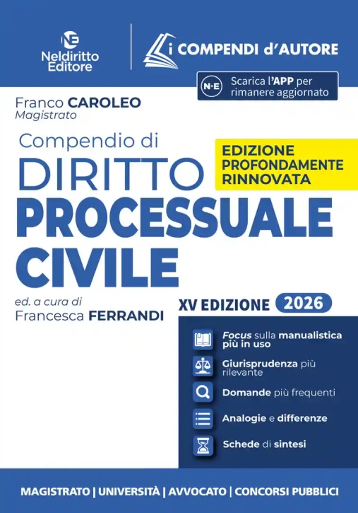 Immagine 0 di Compendio Dir. Processuale Civile 2026