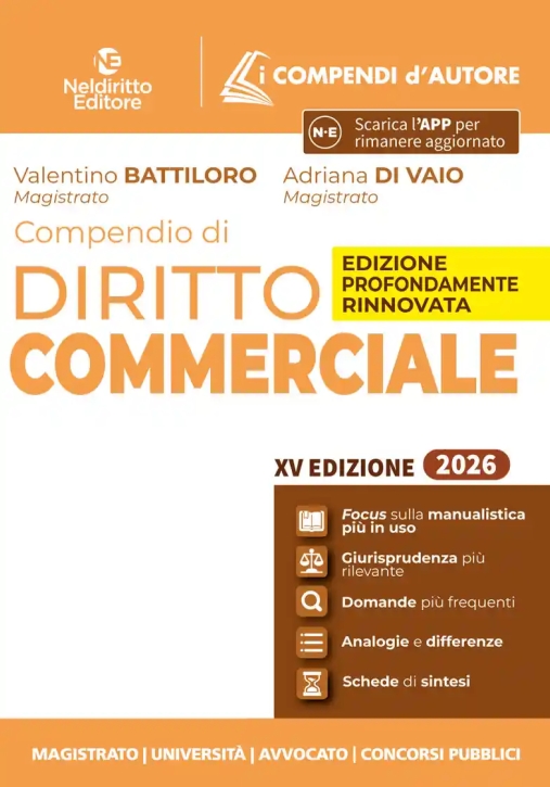 Immagine 0 di Compendio Diritto Commerciale 2026 15ed.