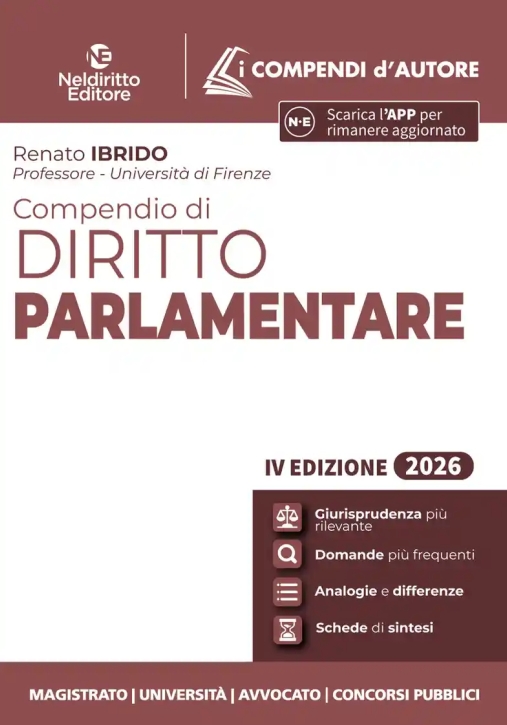 Immagine 0 di Compendio Diritto Parlamentare 2026 4ed.