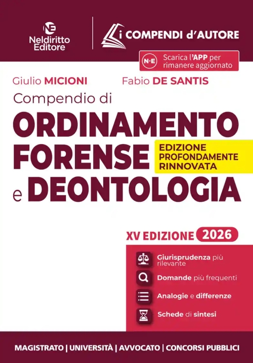 Immagine 0 di Compendio - Ordinamento E Deontologia Forense 15ed
