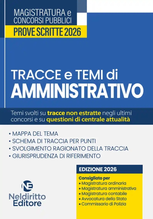 Immagine 0 di Tracce Temi Diritto Amm.vo 2026 Magistr