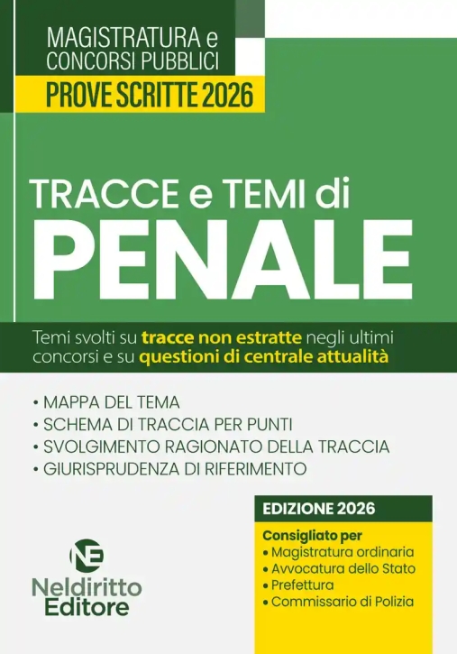 Immagine 0 di Tracce Temi Penale 2026 Magistratura
