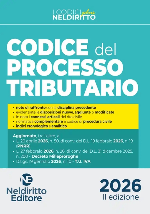 Immagine 0 di Codice Processo Tributario Plus 2026 2ed