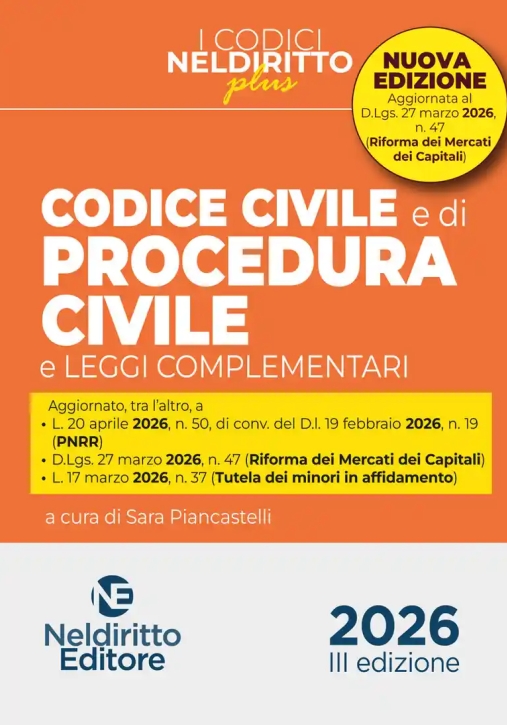 Immagine 0 di Codice Civile Proced.civile Plus 42026
