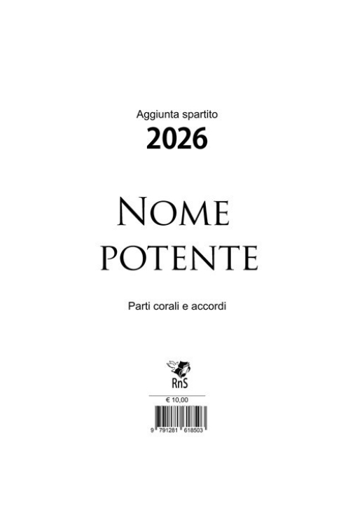 Immagine 0 di Nome Potente. Aggiunta Spartito Musicale 2026