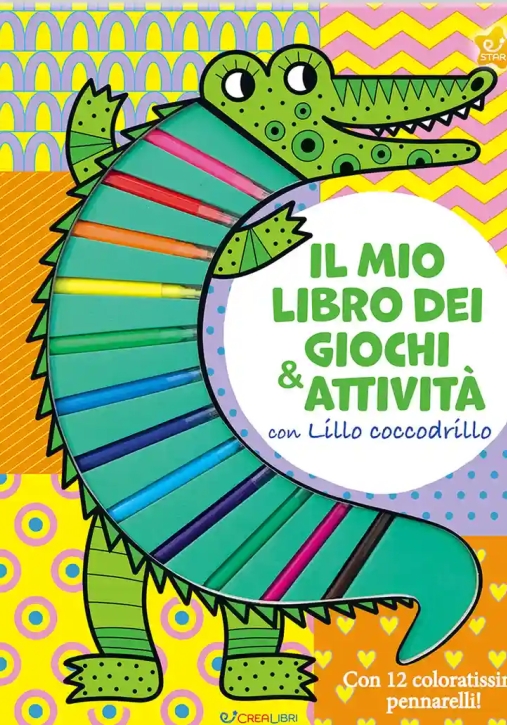 Immagine 0 di Mio Libro Dei Giochi & Attivit? Con Lillo Coccodrillo. Ediz. Illustrata. Con 12 Pennarelli