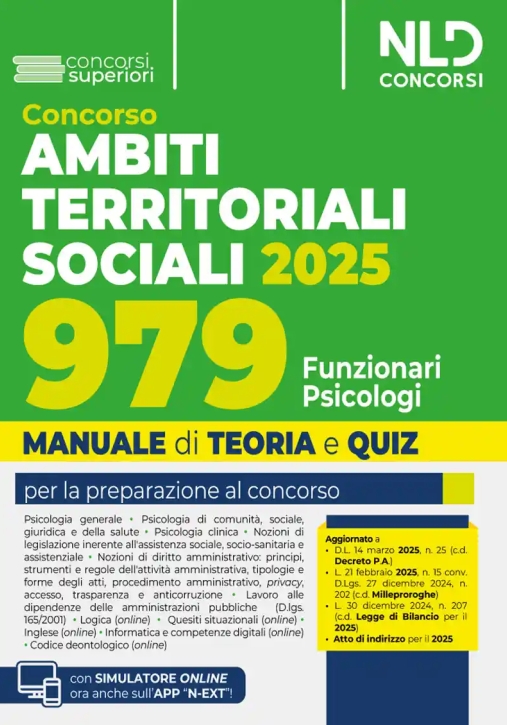 Immagine 0 di 979 Ats - Funzionario Psicologo - Manuale + Quiz