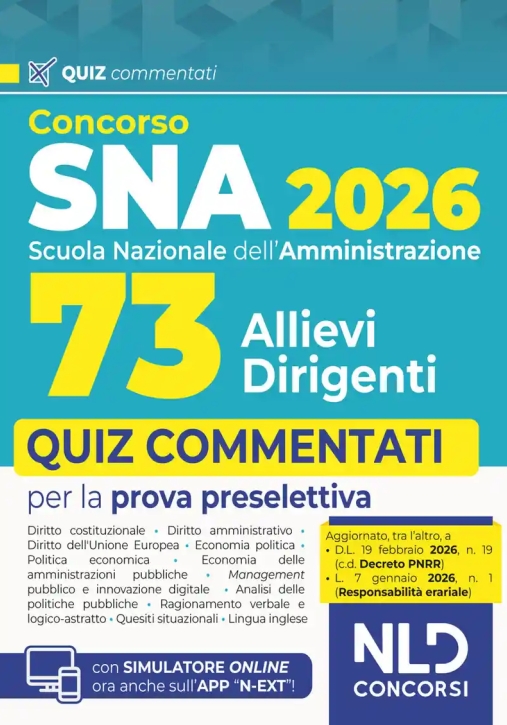 Immagine 0 di 73 Allievi Dirigenti Sna 2026 Quiz
