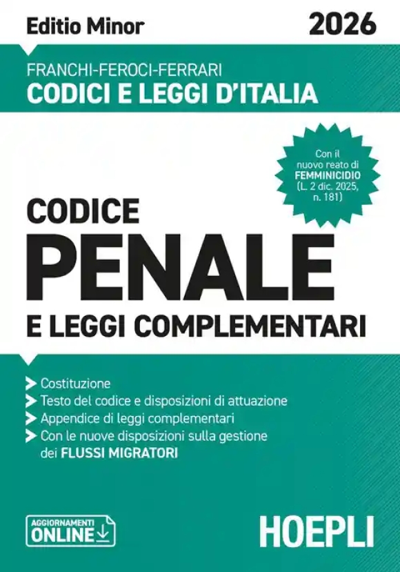 Codice Penale Minor 2026 Leggi Compl.