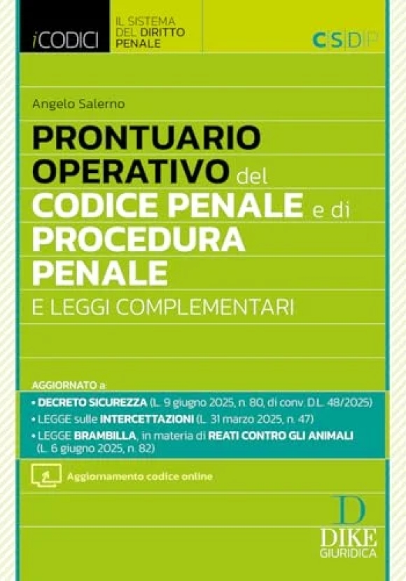 Prontuario Operativo Cod. Penale E P.pen