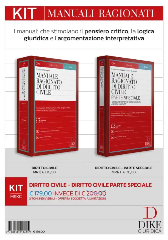 Kit 2v - Manuali Ragionati - Diritto Civile Pg + Ps 2025