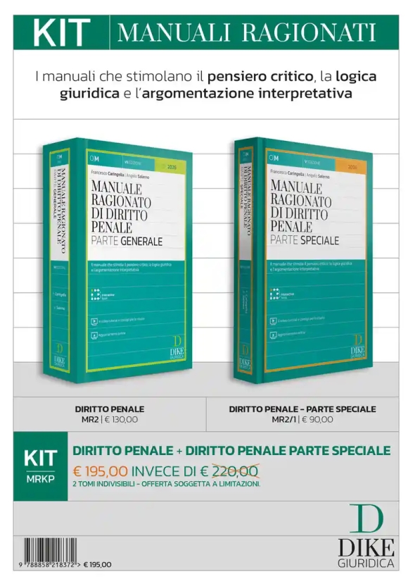 Kit Manuali Ragionati Penale 2 Vol.2025