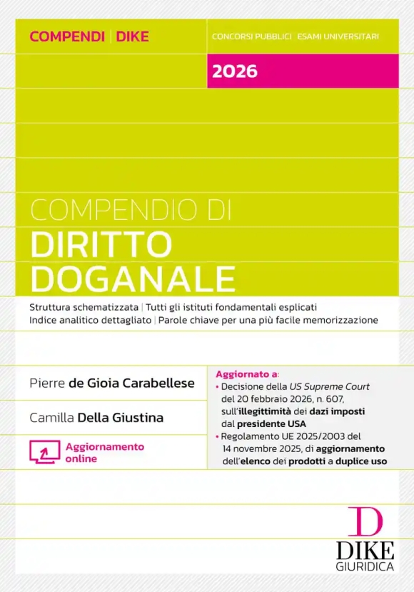 Compendio - Diritto Doganale 2026