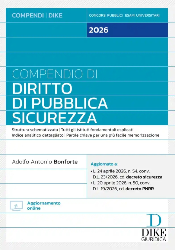Compendio Diritto Pubblica Sicurezza