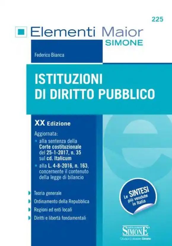 225 Elementi Maior Di Istituzioni Di Diritto Pubblico