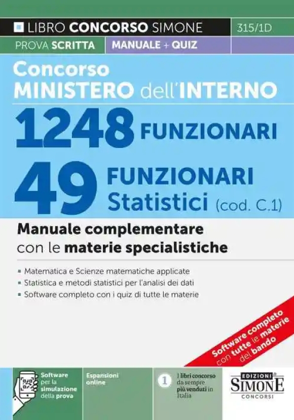 49 Funzionari Statistici Min.interno