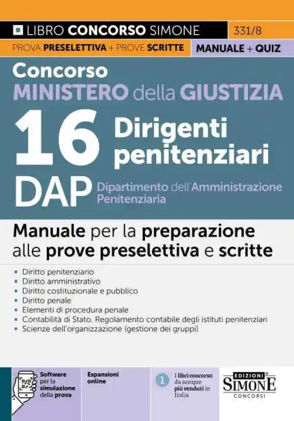 16 Dap Dirigenti Penitenziari - Ministero Giustizia - Manuale