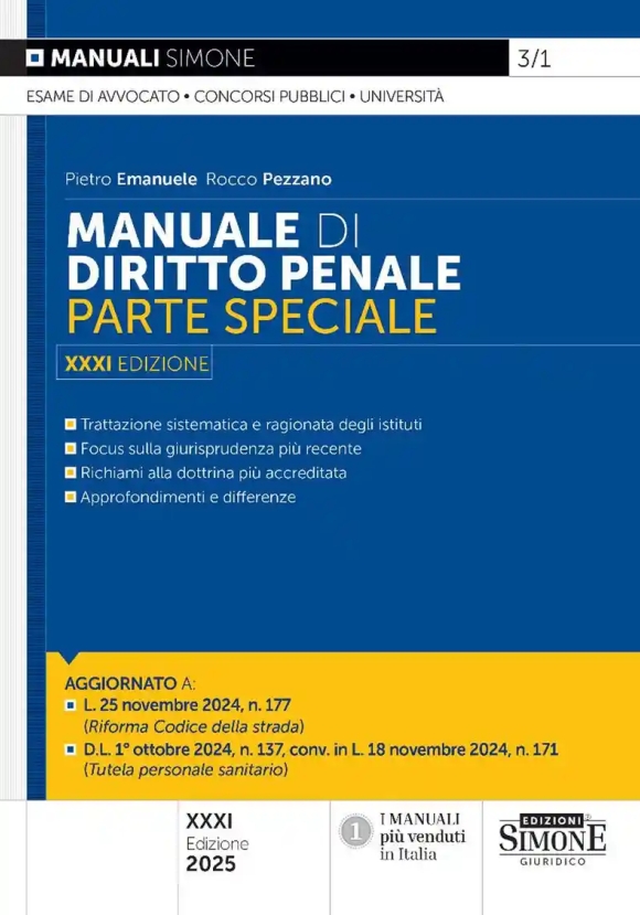 Manuale Diritto Penale P.speciale 31ed.