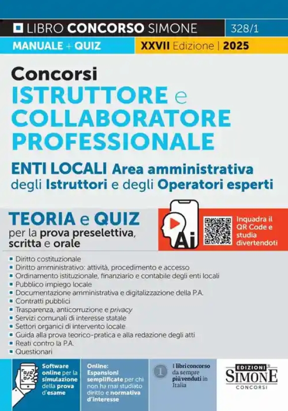 Istruttore Collaboratore Area Amministrativa - Cat. C/b - Teoria + Quiz