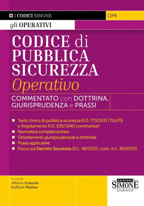 Codice Pubblica Sicurezza Operativo 2025