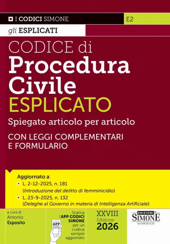 Codice Procedura Civile Esplicato 2026