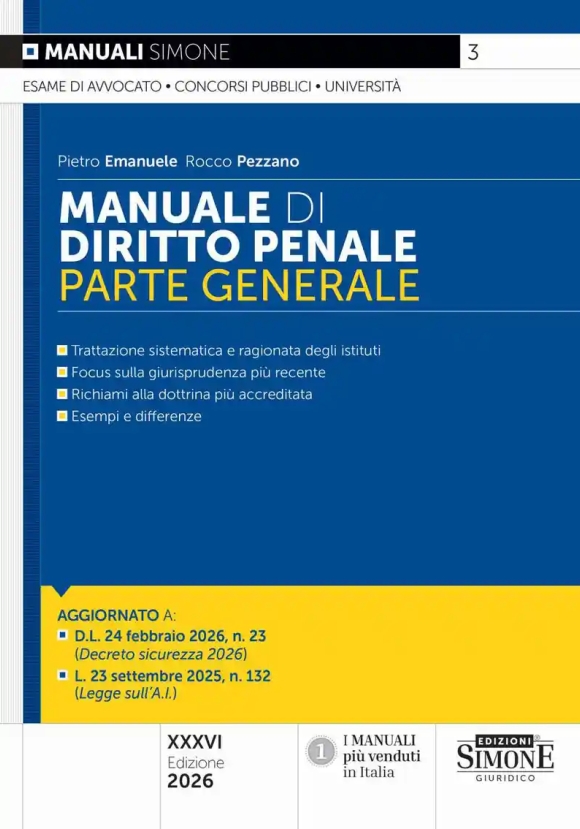 Manuale Diritto Penale P.generale 36ed.