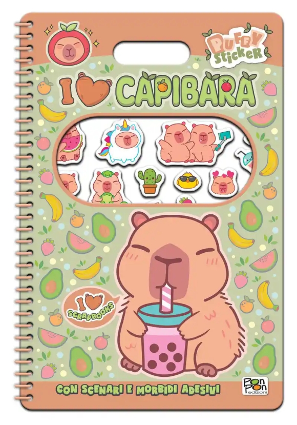 I Love Capibara. Puffy Sticker. Ediz. A Colori. Ediz. A Spirale