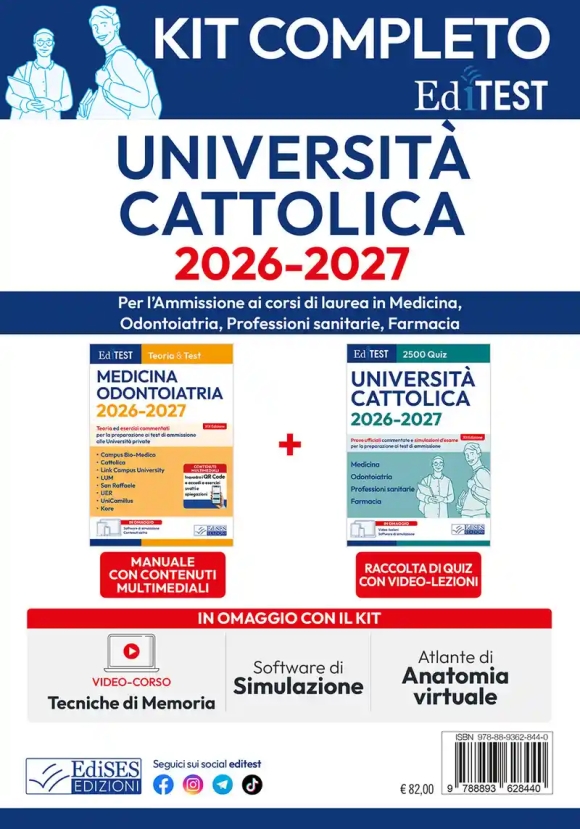 Cattolica - Medicina - Kit 2v Di Preparazione