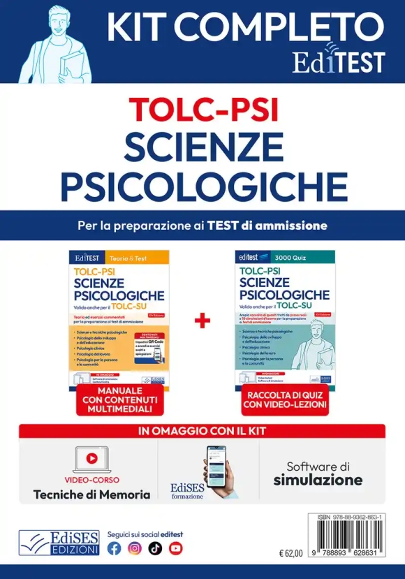 Scienze Psicologiche Tolc-psi - Kit 2v - Teoria + Quiz
